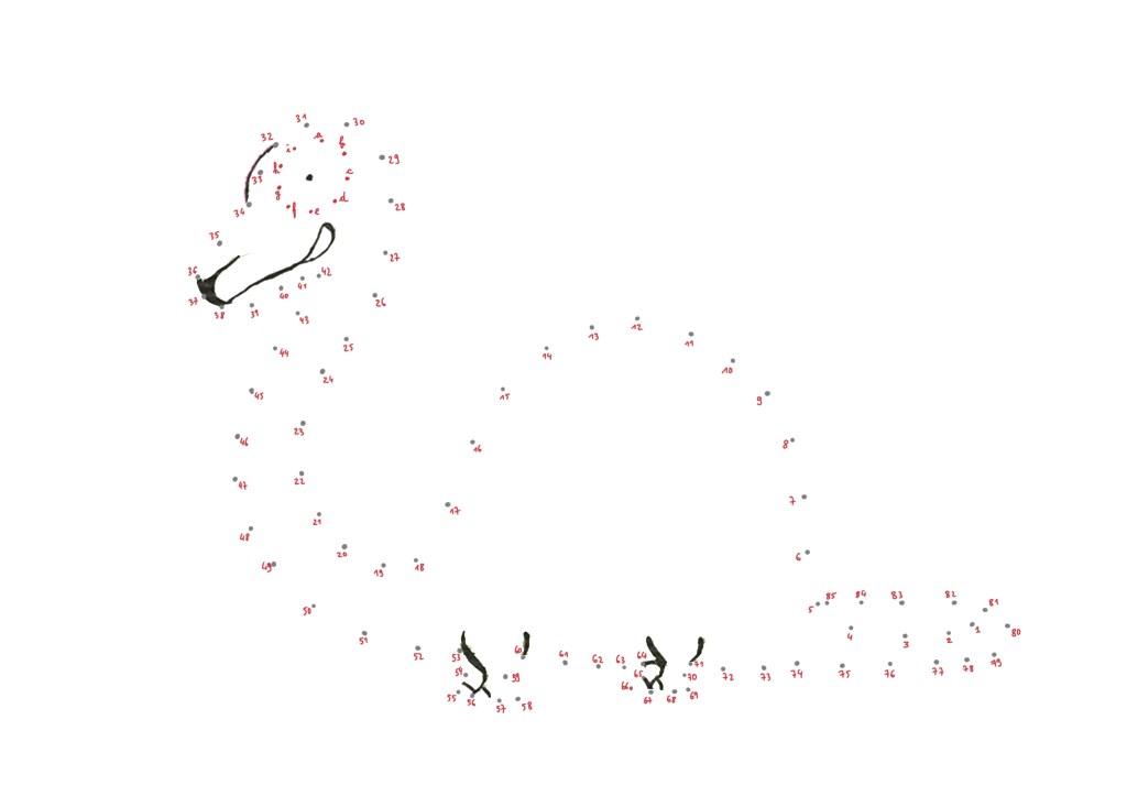 Relie les chiffres et les lettres pour découvrir ton dinosaure préféré !